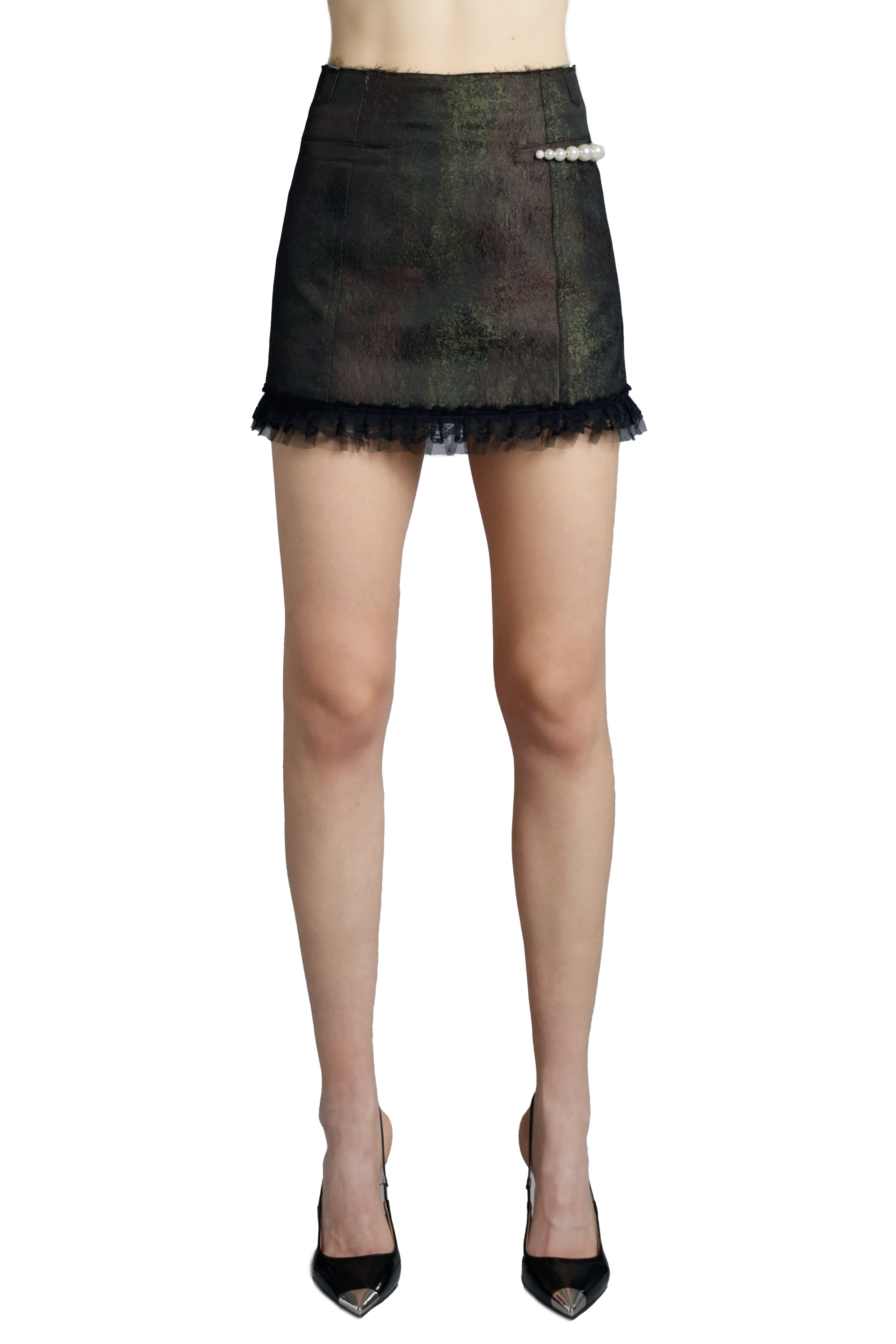Mesh Lined Pencil Skirt